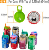 Soda Can Lid with Reusable Silicone Straw