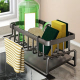 Stainless Steel Sink Caddy Organizer with Drip Tray