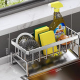 Dimension diagram: the sink caddy is 23 cm wide, 9 cm deep and 10 cm tall