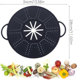 Dimension diagram: the pot lid measures 34 cm across and 28 cm deep
